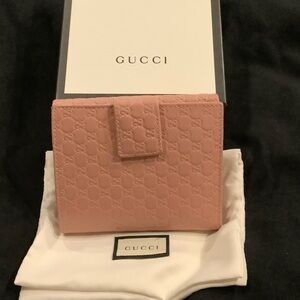 Gucci Blush Pink Embossed Wallet